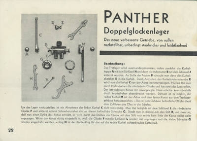 Panther Fahrrad Prospekt 1910