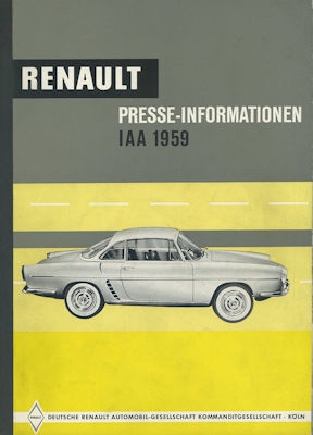 Renault Pressemappe IAA 9.1959