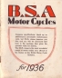 Preview: BSA Programm 1936