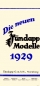 Preview: Zündapp Programm 1929