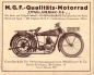 Preview: M.G.F. Motorrad Prospekt 1920er Jahre