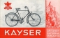 Preview: Kayser Fahrrad Prospekt ca. 1936