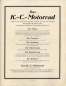 Preview: KC Motorrad Prospekt ca. 1922