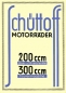 Preview: Schüttoff 200 ccm u. 300 ccm Prospekt ca. 1931