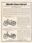 Preview: Miele motorcycle brochure 1933