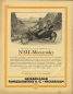 Preview: NSU motorcycle program 1919/20