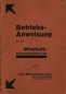 Preview: Windhoff 4 Bedienungsanleitung ca. 1929