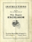 Preview: Excelsior Super X Bedienungsanleitung 1920er Jahre