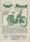 Preview: Wanderer Moped Touren Prospekt 1957