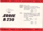 Preview: Ardie B 250 Prospekt 1950