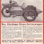 Preview: Zündapp Gespann mit Stoye Seitenwagen Prospekt 1932