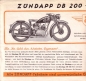 Preview: Zündapp DB 200 brochure ca. 1951