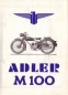 Preview: Adler Motorrad M 100 Prospekt ca. 1952