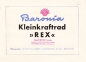 Preview: Baronia Kleinkraftrad Rex Prospekt 1950