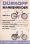 Preview: Dürkopp Fahrrad Prospekt 1930er Jahre