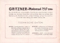 Preview: Gritzner 150ccm brochure 1952