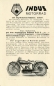 Preview: Indus motorcycle 350 ccm brochure ca. 1925