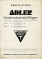 Preview: Adler Vorderradantrieb-Wagen Workshop book 1939