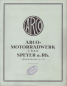 Preview: Arco Motorrad Prospekt 1920er Jahre