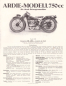 Preview: Ardie 750 ccm Prospekt 1927