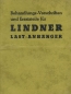 Preview: Lindner Anhänger Bedienungsanleitung 1930er Jahre