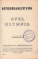 Preview: Opel Olympia Bedienungsanleitung 8.1939