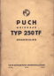 Preview: Puch Typ 250 TF Ersatzteilliste ca. 1952