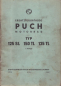 Preview: Puch Typ 125 SL 150 TL 125 TL Ersatzteilliste ca. 1953