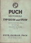 Preview: Puch Typ 125 / 175 SV Bedienungsanleitung ca. 1954