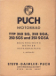 Preview: Puch 250 SG SGA SGS SGSA Bedienungsanleitung 1956