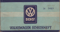 Preview: VW Käfer Scheckheft 11.1949