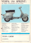Preview: Vespa 150 Sprint Roller Prospekt 1967
