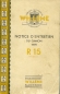 Preview: Willeme Type R 15 Bedienungsanleitung Notice d`Entretien du chamion 1947?