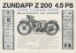 Preview: Zündapp Z 200 Prospekt 5.1929