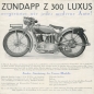Preview: Zündapp Z 300 Luxus Prospekt ca. 1930