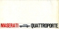 Preview: Maserati Quattroporte Prospekt ca. 1970
