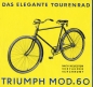 Preview: Triumph Noris Fahrrad Prospekt ca. 1933