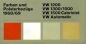 Preview: VW 1200 1300 1500 Cabriolet Farben 1968/69