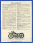 Preview: Walter 198 ccm motorcycle brochure ca. 1929