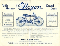 Alcyon velo moteur Prospekt 1930er Jahre