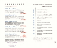 Horex Preisliste 18.5.1954