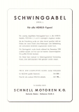 Horex Schwinggabel der Schnell KG Prospekt 1954