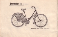 Brennabor Fahrrad Programm 1899 Teil 1