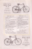 NSU Pfeil bicycle brochure 1926