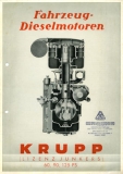 Krupp Dieselmotoren Prospekt 1930er Jahre