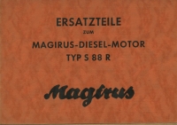 Magirus Diesel-Motor S 88 R Partlist 9.1935