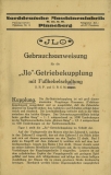 Ilo Getriebekupplung owner`s manuel 1920s