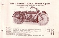 Bown`s Motor Cycles (GB) Prospekt 1914