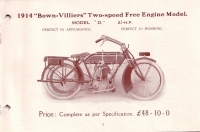 Bown`s Motor Cycles brochure 1914