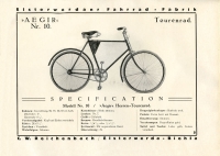 Preview: Aegir / Elfa Fahrrad Programm ca. 1905-1910